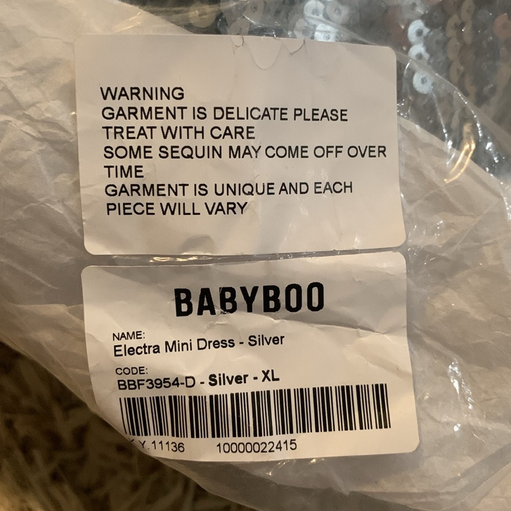 Babyboo Fashion Electra Mini Dress - Silver - Picture 4 of 4